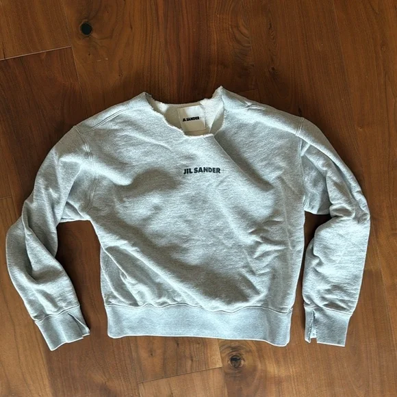 JIL SANDER / Printed thick cotton crewneck sweatshirt / XS grey - Picture 5 of 5